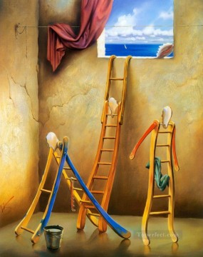 escalera moderna contemporánea 32 surrealismo Pinturas al óleo